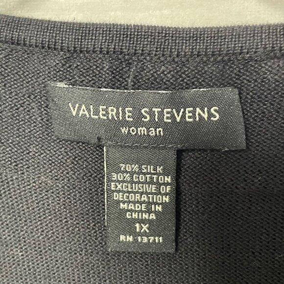 Valerie Stevens Silk Blend Beaded Embroidered Cardigan Sweater NWT Women’s 1X - Picture 3 of 9